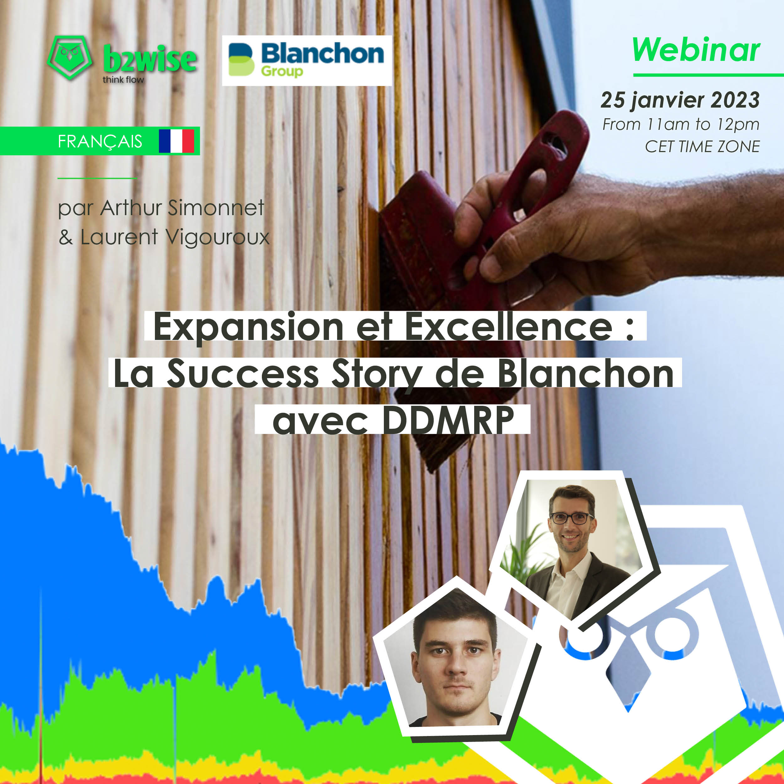 Webinar replay promotion for Blanchon's DDMRP implementation, featuring key insights from Arthur Simonnet, Head of Planning at Blanchon. Highlights the benefits of DDMRP in improving supply chain efficiency. Includes a registration link for access.